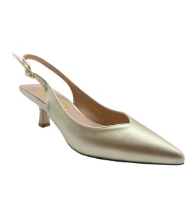 Sapato feminino dourado D'ANGELA 28255