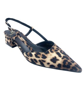 Sapato feminino BIENVE jm-5738 com estampa de leopardo