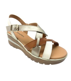 Sandália feminina bege RELAX4YOU 691