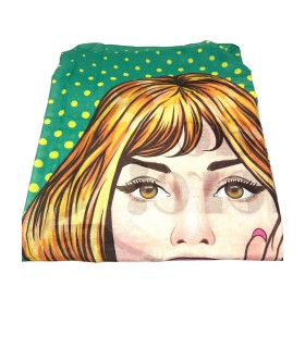 Complementos señora FUN & BASICS fb26-3115 paÑuelo/pareo verde