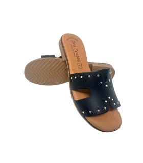 EVA FRUTOS 3054 schwarze Damensandale