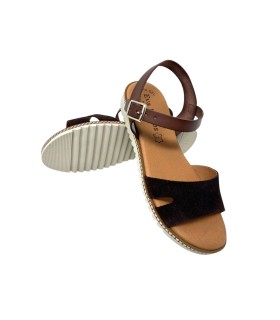 sandale femme marron EVA FRUTOS 2259