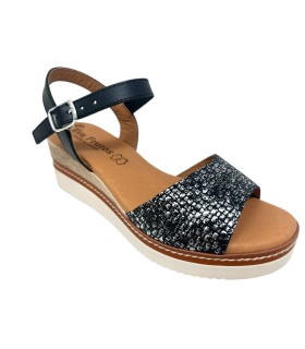 EVA FRUTOS 569 schwarze Damensandale