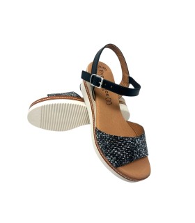 EVA FRUTOS 569 schwarze Damensandale