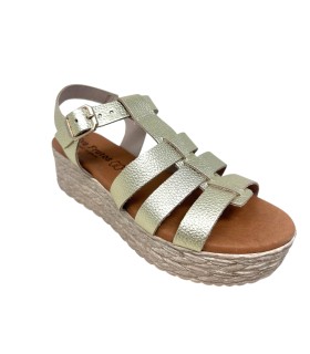 Sandale femme dorée EVA FRUTOS 722