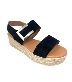 EVA FRUTOS 724 schwarze Damensandale