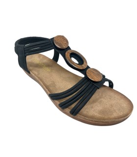 AMARPIES 26676 abz schwarze Damensandale