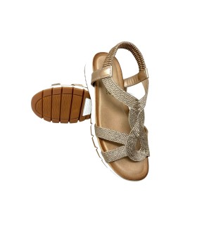 Sandália feminina AMARPIES 30145 abz dourada