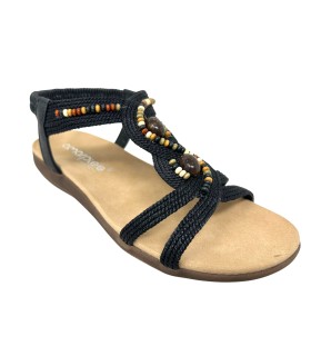 Sandália feminina preta AMARPIES 30245 ako