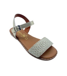 DUENDY 4087 goldene Damensandale