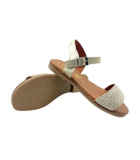 DUENDY 4087 goldene Damensandale