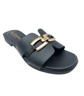EVA FRUTOS 3003 schwarze Damensandale