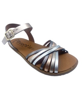 Sandalia señora VIVANT benur respetuoso plata