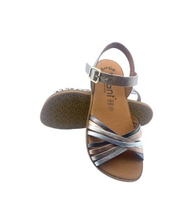 sandale argentée respectueuse VIVANT benur pour femme